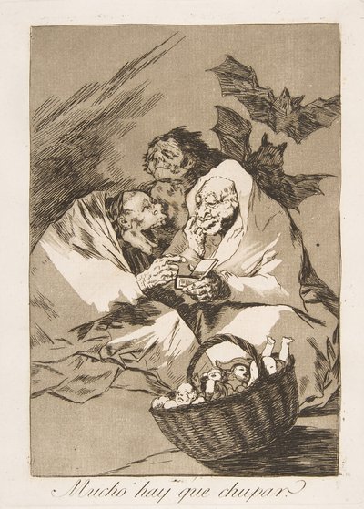 Tallrik 45 från Los Caprichos: There is Plenty to Suck av Francisco de Goya