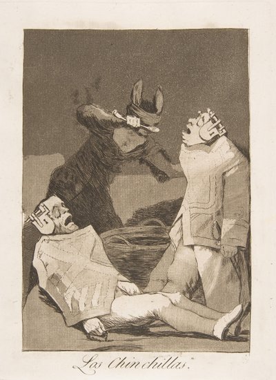 Tallrik 50 från Los Caprichos: The Chinchillas Los Chinchillas., 1799. av Francisco de Goya