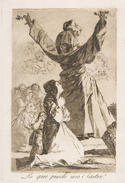 Tallrik 52 från Los Caprichos: Vad en skräddare kan göra! Vilken skräddare kan!, 1799. av Francisco de Goya