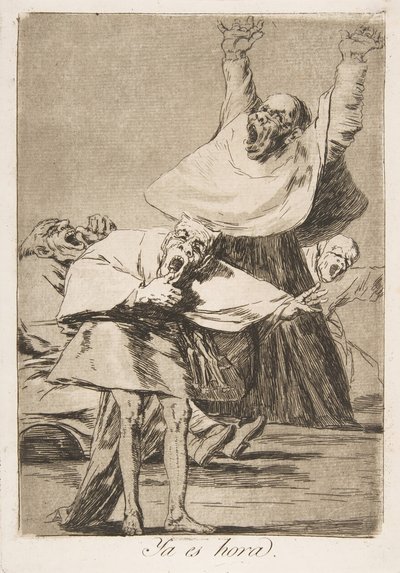 Plåt 80 från Los Caprichos: Det är dags Ya es hora., 1799. av Francisco de Goya