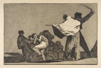Platta A från Disparates:Well-Kown Folly, ca. 1816-23 utgiven före 1877. av Francisco de Goya