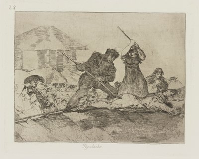 Befolkning. (Rabble.), pl. 28 från serien The Disasters of War av Francisco de Goya