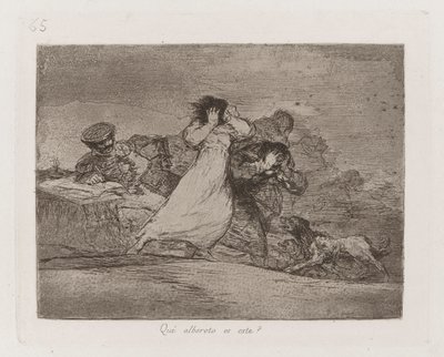 Vad? ruckus är detta? (What Is This Bubbub?), Platta 65 från The Disasters of War av Francisco de Goya