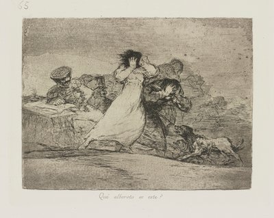 Den där? är detta upplopp? (Vad är detta ståhej?), pl. 65 från serien The Disasters of War av Francisco de Goya