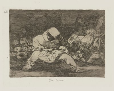 Vilken galenskap! (Vilket galenskap!), pl. 68 från serien The Disasters of War av Francisco de Goya