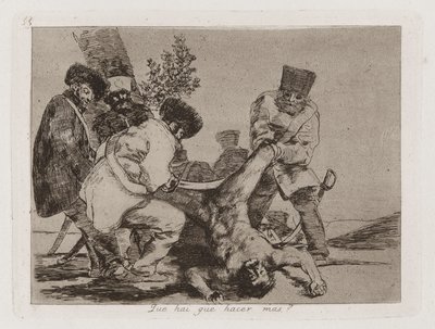 Vad [sic] finns det att göra mer? (What More Can Be Done?), Platta 33 från The Disasters of War av Francisco de Goya