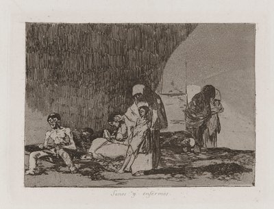 The Healthy and the Sick, Tallrik 57 från The Disasters of War av Francisco de Goya