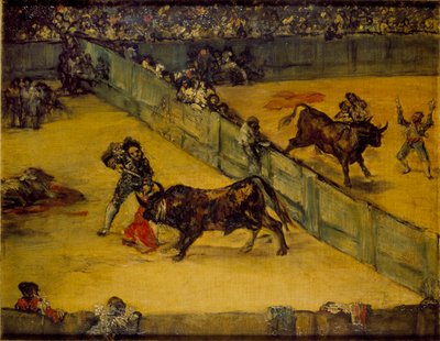 Scen vid en tjurfäktning: Division de place, c1800-talet av Francisco de Goya