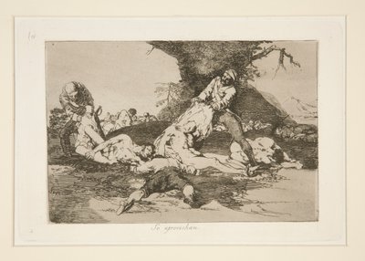 De utnyttjar (De använder dem), pl. 16 från The Disasters of War av Francisco de Goya