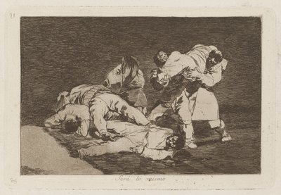 Vara? It Will Be the Same, Plate 21 från The Disasters of War av Francisco de Goya