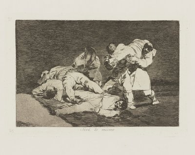 Vara? det samma. (Det kommer att bli detsamma.), pl. 21 från serien The Disasters of War av Francisco de Goya