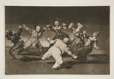 Är du Marina Bayl? [sic], tome lo que hall? (If Marion Will Dance, then She has To Take the Consequences), pl. 12 från serien Los proverbios av Francisco de Goya
