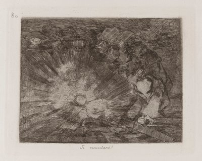 om återuppstå?? (Kommer hon att stiga upp igen?), Platta 80 från The Disasters of War av Francisco de Goya