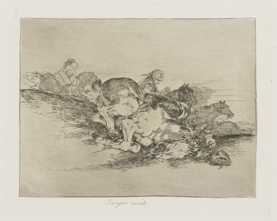 Händer alltid. (Det händer alltid.), pl. 8 från serien The Disasters of War av Francisco de Goya