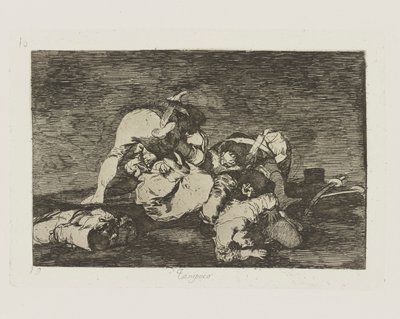 Inte alls. (Gör inte heller dessa.), pl. 10 från serien The Disasters of War av Francisco de Goya