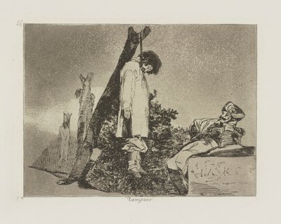 Inte alls. (Inte [i detta fall] heller.), pl. 36 från serien The Disasters of War av Francisco de Goya