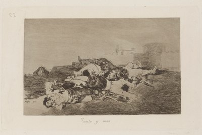 Både och mer (Ännu värre), Plate 22 från The Disasters of War av Francisco de Goya