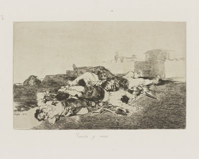 Så mycket och mer. (Ännu värre.), pl. 22 från serien The Disasters of War av Francisco de Goya