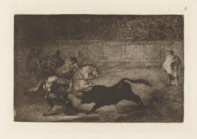 En spansk ryttare som smashar av Francisco de Goya