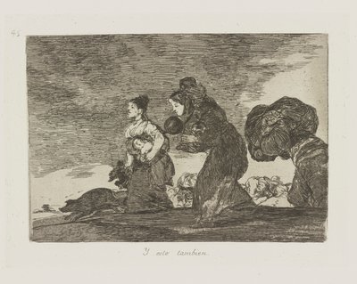 Och den här också. (Och även detta.), pl. 45 från serien The Disasters of War av Francisco de Goya