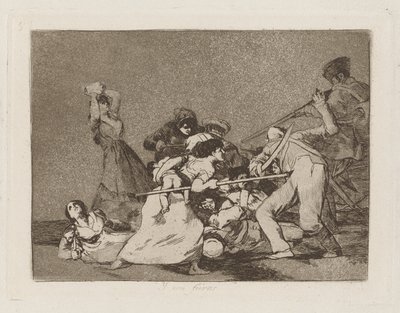 Y son fieras (Och de är som vilda djur), pl. 5 från serien Los desastres de la guerra (Krigets katastrofer) av Francisco de Goya