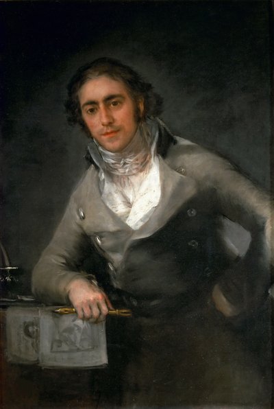 Porträtt av en man Evaristo Pérez de Castro, ca 1806. av Francisco Goya de