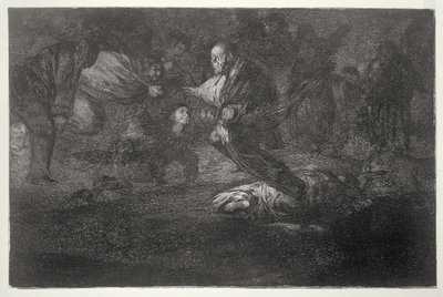 193-0082314 Begravningsgåta, skylt 18 av "Ordspråk" av Francisco Jose de Goya y Lucientes