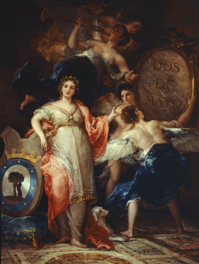 Allegori över staden Madrid (Spanien) - Olja på duk av Francisco de Goya