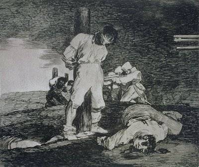 Och det finns ingen hjälp för det, skylt 15 av "The Disasters of War" av Francisco Jose de Goya y Lucientes