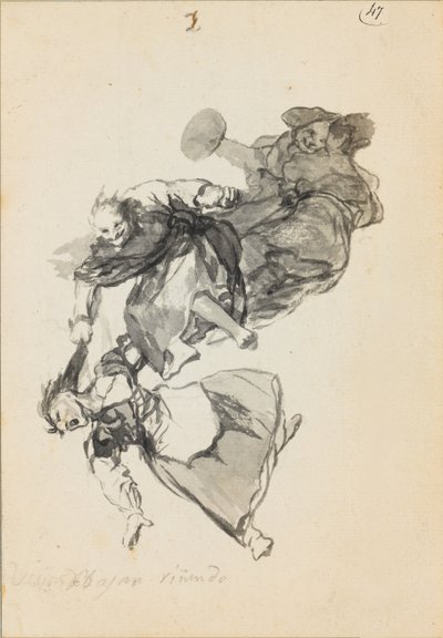 De går ner och skrattar av Francisco de Goya