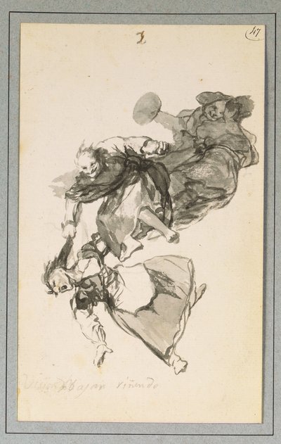 Bajan riñendo, eller De går ner och grälar av Francisco de Goya