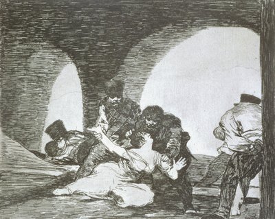 Bitter att vara närvarande, skylt 13 av "The Disasters of War" av Francisco Jose de Goya y Lucientes