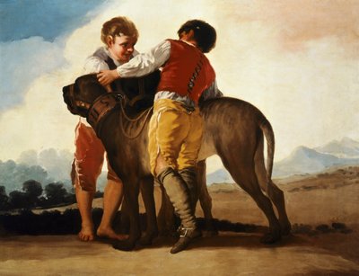 Pojkar med mastiff, ca 1786 (olja på duk) av Francisco Jose de Goya y Lucientes