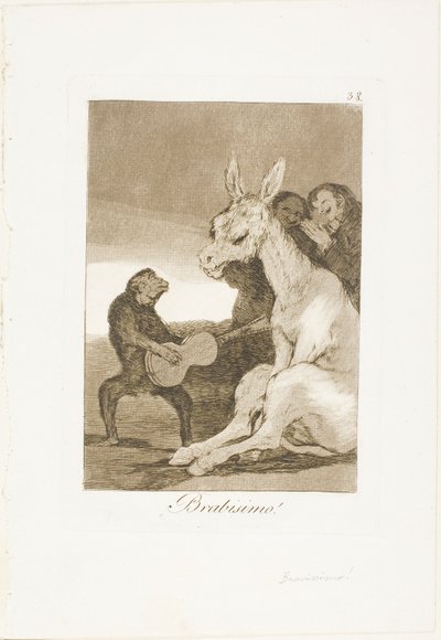 Bravo!, tallrik 38 från Los Caprichos av Francisco Jose de Goya y Lucientes