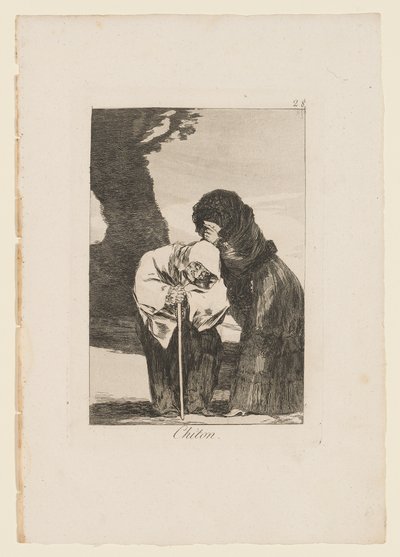 Chiton, tallrik från "Los Caprichos", 1799 av Francisco de Goya