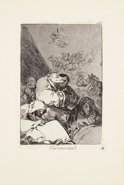 Rättelseskylt 46 från: Los Caprichos av Francisco Jose de Goya y Lucientes