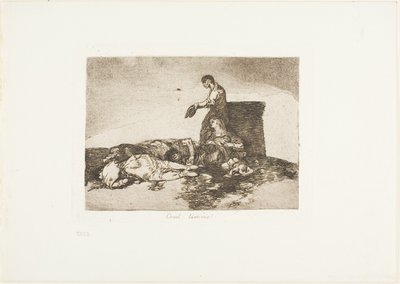 Grym berättelse om ve!, skylt 48 från The Disasters of War av Francisco Jose de Goya y Lucientes