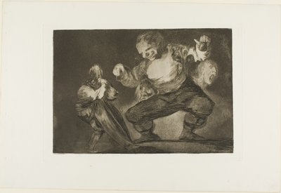 Dancing Giant, från Disparates, publicerad som plåt 4 i Los Proverbios av Francisco Jose de Goya y Lucientes