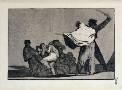 Ett välkänt struntprat, även: Ytterligare ett ordspråk: Vilken krigare! av Francisco Jose de Goya y Lucientes