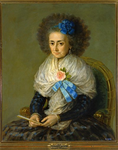 Dona Maria Antonia Gonzaga, markisinnan av Villafranca ... (målning på duk) av Francisco Jose de Goya y Lucientes