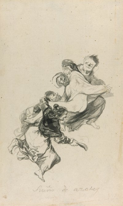 Dröm om att bli piskad av Francisco Jose de Goya y Lucientes