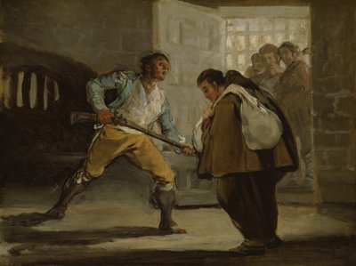 El Maragato hotar broder Pedro de Zaldivia med sin pistol av Francisco Jose de Goya y Lucientes