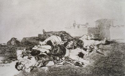 Ännu värre, platta 22 av "The Disasters of War" av Francisco Jose de Goya y Lucientes