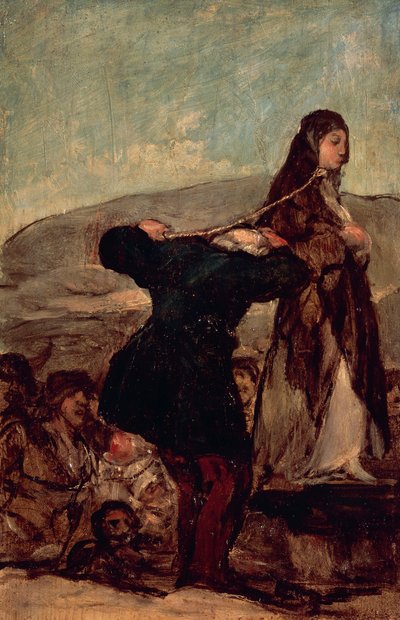 Avrättning av en häxa av Francisco Jose de Goya y Lucientes