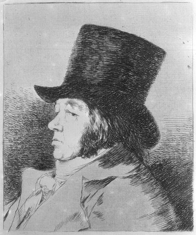 Francisco Goya y Lucientes, målare, plansch 1 ur serien ”Los Caprichos” av Francisco Jose de Goya y Lucientes