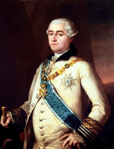 GOYA Y LUCIENTES, Francisco de (1746-1828); ALCANTARA LOPEZ DE ZUNIGA, Pedro (1700-talet). 14:e greve av Miranda del Castanar och 10:e hertig av Penaranda. Verk som tidigare, som raminskriptionen säger, tillskrivits Francisco de Goya. På guldhandtaget av av Francisco Jose de Goya y Lucientes