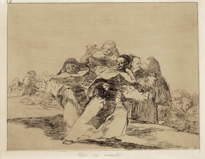 GOYA Y LUCIENTES, Francisco de (1746-1828). Allt är häftigt. 1810-1820. (17,6 x 22,2 cm). Platta 42 av "Krigets katastrofer". Etsning. SPANIEN. MADRID (AUTONOMA GEMENSKAPEN). Madrid. Pradomuseet av Francisco Jose de Goya y Lucientes