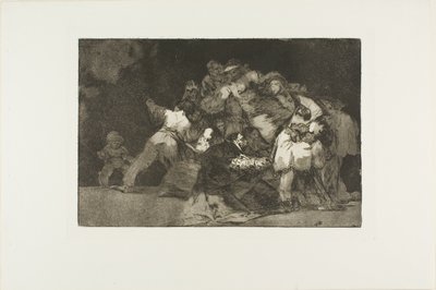 General Folly, tavla nio från The Proverbs av Francisco Jose de Goya y Lucientes