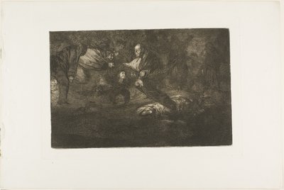 Gud skapar dem och de går samman, tallrik 18 från Los Proverbios av Francisco Jose de Goya y Lucientes