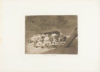 Harvest of the dead, skylt 63 från The Disasters of War av Francisco Jose de Goya y Lucientes